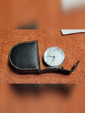 Grant's Travel Alarm Clock w/ Leather Case
